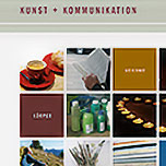 Design der Website Kunst + Kommunikation