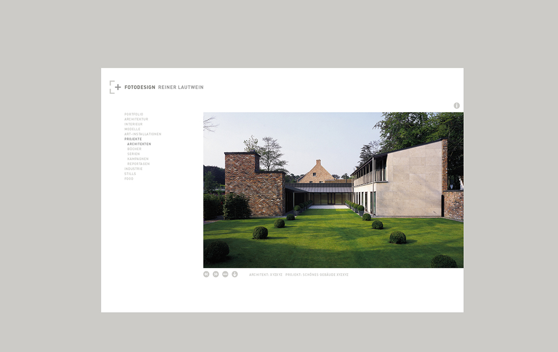 Konzeption & Design-Entwicklung für einen Fotografen