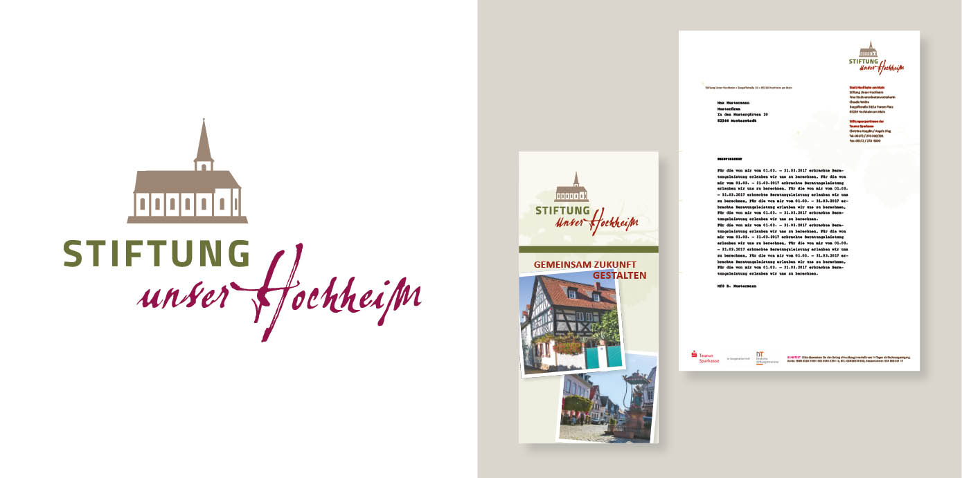 Corporate Design Entwicklung der Stiftung „Unser Hochheim“